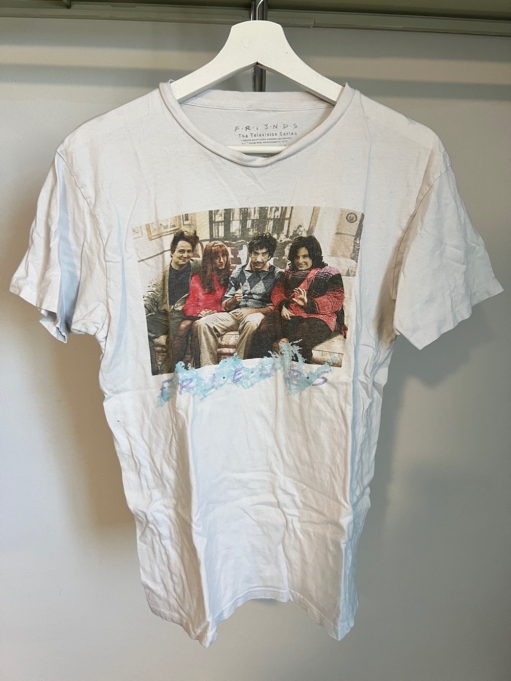 Friends White Graphic Tee - TV Cast Photo Print